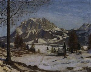 Blick Auf Dei Zugspitze Von Ehrwald Aus