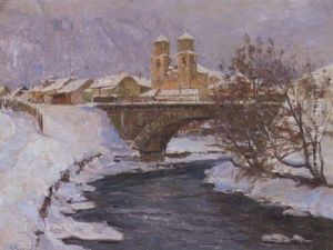 Steinach Am Brenner Im Winter by Robert Franz Curry