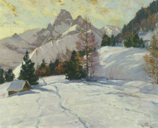 Verschneite Bergwelt Im Sonnenlicht - view 1