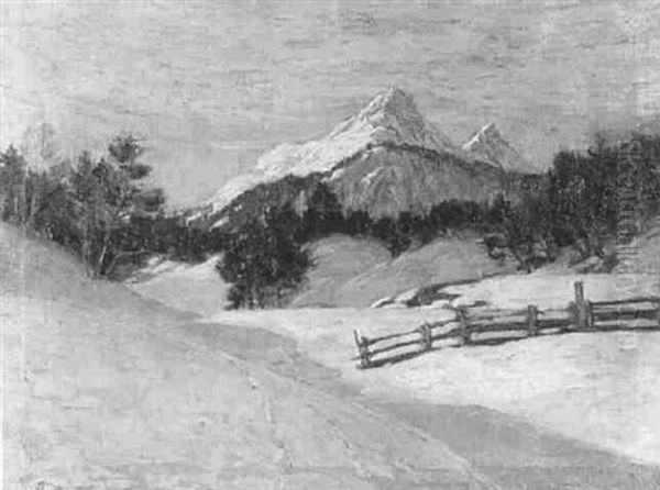 Fruhmorgendliche Alpenlandschaft Im Winter - view 1