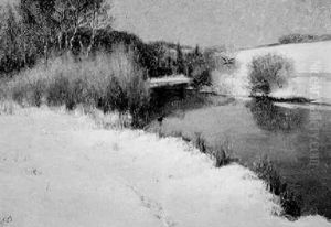 Ducks On A Winter River: A New England View by Robert Franz Curry