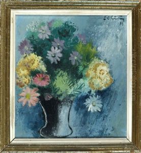 Bunter Blumenstraus In Vase