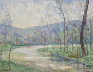River Scene In Holland by Elizabeth (O'Sullivan) Curtis