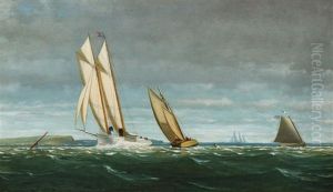 Sailing Off The Coast by George Curtis