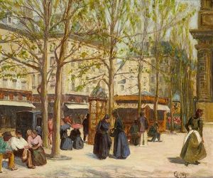 Place Saint Michel by George Vaughan Curtis
