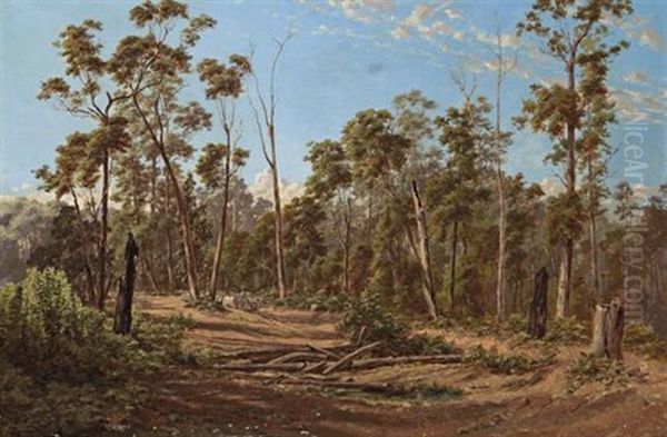Mountain Track With Bullock Dray - view 1