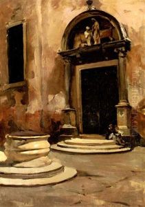 Entrance Of Little Church by Ralph Wormsley Curtis