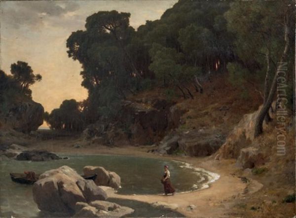 L'arrivee D'une Barque De Pecheurs, Circa 1880 - view 1