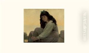 Jeune Femme Pensive Devant La Mer