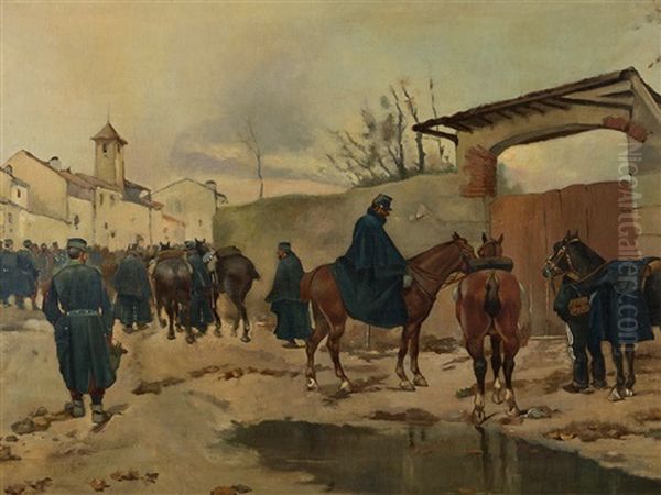 Retreating Troops - view 1