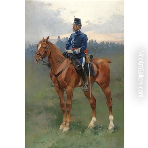 Jinete De Caballeria De Estado Mayor (soldier On Horseback) - view 1