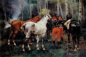 Husares Y Caballos En El Bosque Husares Y Caballos En El Bosque