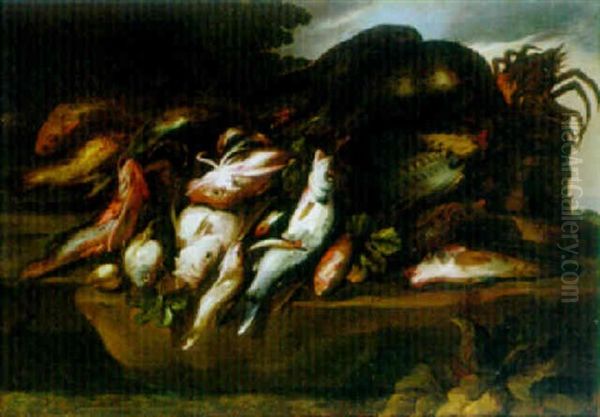Still Life Of Sea Fish And Game - view 1