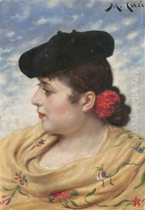 Maja Con Sombrero Calanes by Manuel Cusi Y Ferret