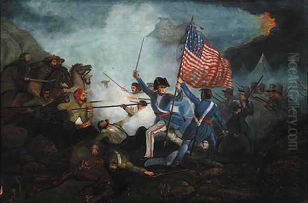 Major Dix At The Battle Of Buena Vista (after Henry Warren) - view 1