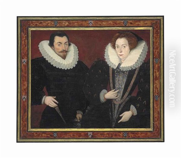 Double Portrait Of Sir John Harington (1560-1612), Of Kelston, And Mary, Lady Harington (c. 1571-1634) - view 1
