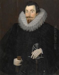 Portrait Of Sir John Harrington (1561-1612) by Hieronymus Custodis