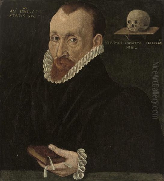 Portrait Of A Gentleman In A Black Coat And White Ruff - view 1