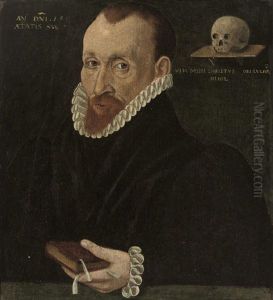 Portrait Of A Gentleman In A Black Coat And White Ruff by Hieronymus Custodis