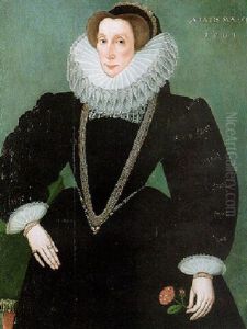 Portrait Of A Lady Of The Roberts Family by Hieronymus Custodis