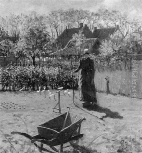 Peasant Woman In A Garden - view 1