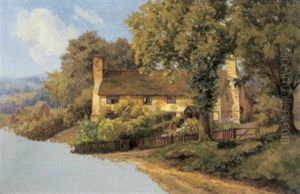 Landscape With Stone House by Gertrude E. Spurr Cutts