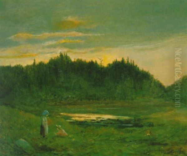 Children Picking Berries - view 1