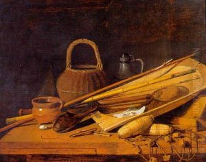 Still Life With Fishing Instruments by Johannes Cuvenes