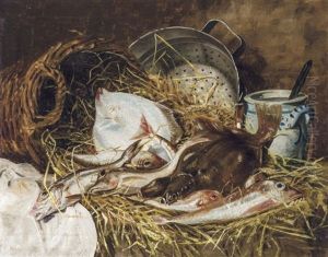 Nature Morte Aux Poissons by Michiel Thomas Antoine van Cuyck