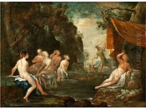 Diana Und Aktaeon by Abraham van Cuylenborch