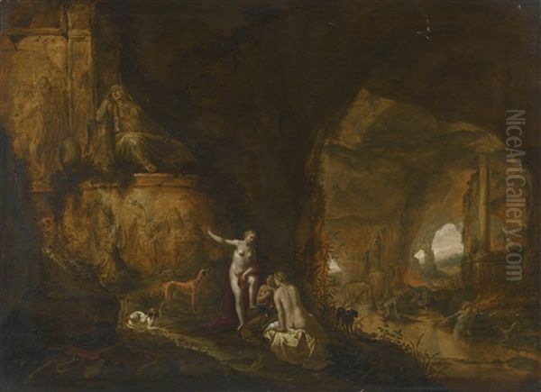 Nymphs In A Grotto - view 1