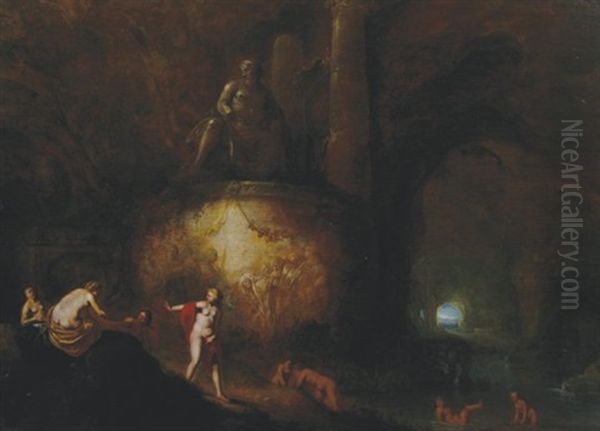 Nymphs In A Grotto - view 1