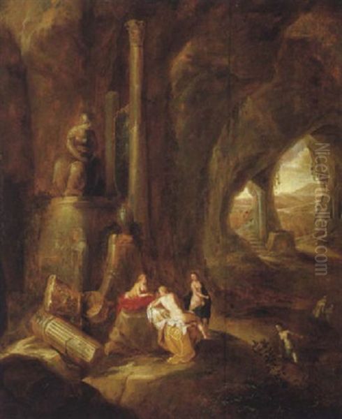 Nymphen In Einer Felsgrotte - view 1