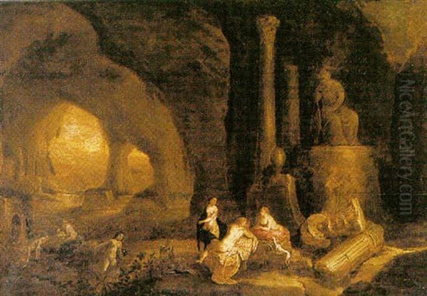 Diana And Her Nymphs Reclining In A Grotto - view 1