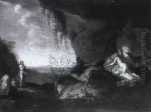 Diana And Her Nymphs Resting In A Grotto After The Chase by Abraham van Cuylenborch