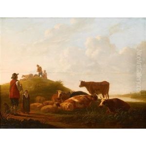 Tending The Cattle by Aelbert Cuyp