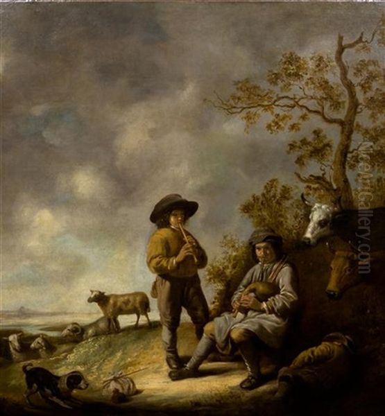 Music Making Shepherds - view 1