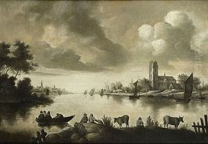 Vue De La Meuse Pres De Dordrecht. Grisaille by Aelbert Cuyp