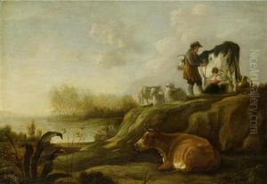 Landschaft Mit Kuhen by Aelbert Cuyp
