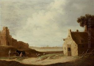 La Traite Pres De La Chaumiere by Aelbert Cuyp