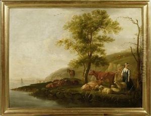 Seelandschaft Mit Hirten Und Tieren by Aelbert Cuyp