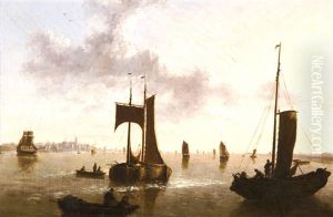 Ships In A Harbor by Aelbert Cuyp