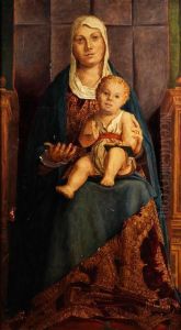 Die Sitzende Maria Mit Dem Jesuskind Auf Ihrem Schoss by Antonello da Messina Messina