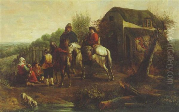 Peasants Resting Outside A Cottage - view 1