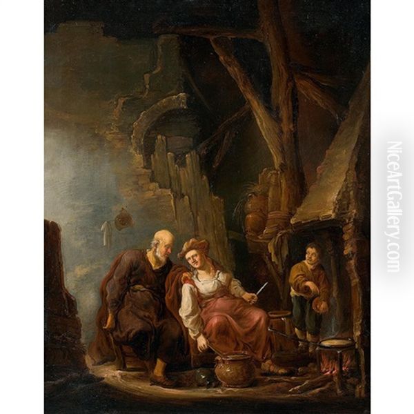 The Widow Of Sarepta Cooking For Elie The Prophet - view 1