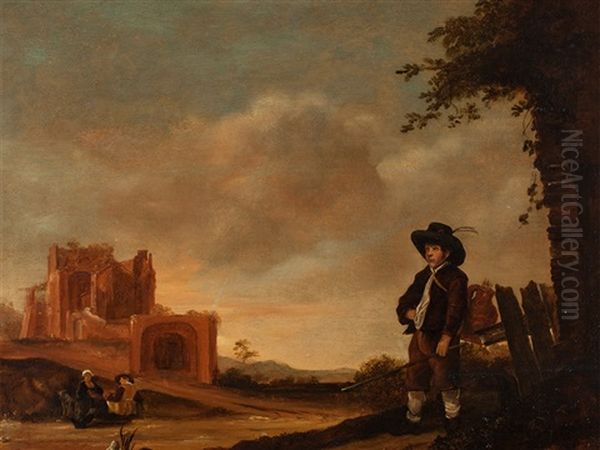 Landscape With Ruins And Figures - view 1