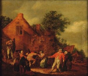 La Danse Paysanne A L'exterieur De L'auberge