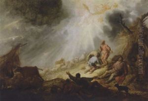 The Annunciation Of The Angels To The Shepherds by Benjamin Gerritsz Cuyp