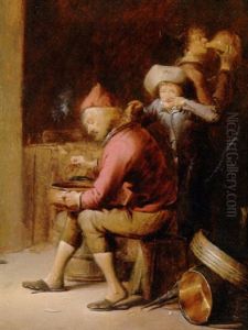 The Sense Of Smell: A Boy Mocking An Old Man
