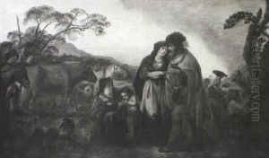 Laban And Rebecca by Benjamin Gerritsz Cuyp